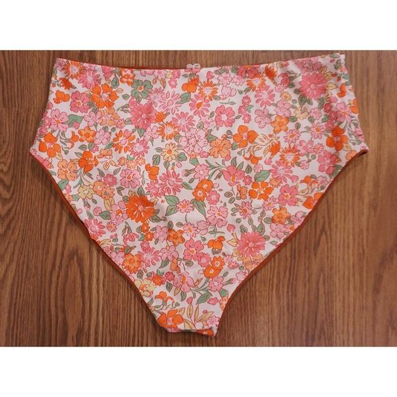 Herseas High-Waisted Bikini Set - Floral Reversible Bottom, Size 2XL, NWOT - Picture 12 of 12